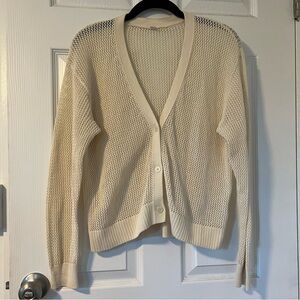 UNIQLO: Mesh V-Neck Long-Sleeve Cardigan